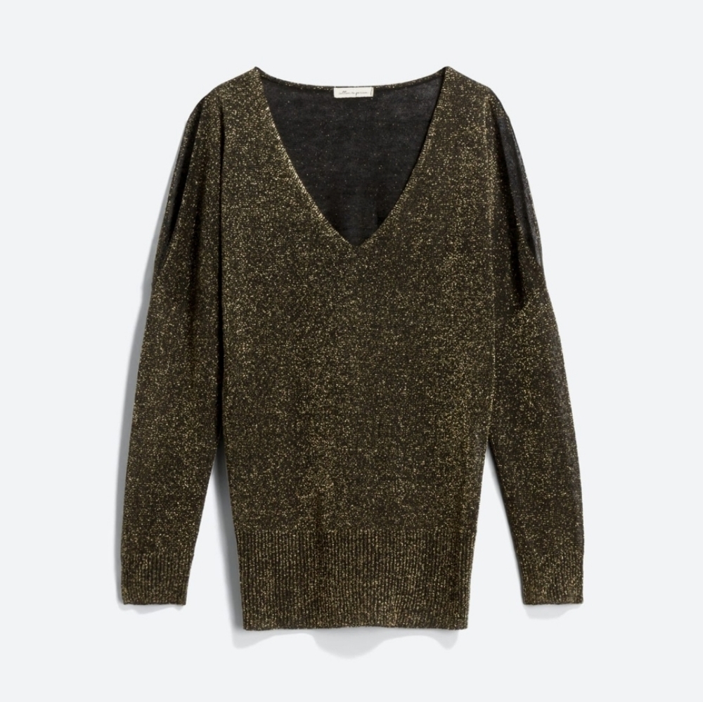 Gold COTTON EMPORIUMCristos Metallic Knit Top